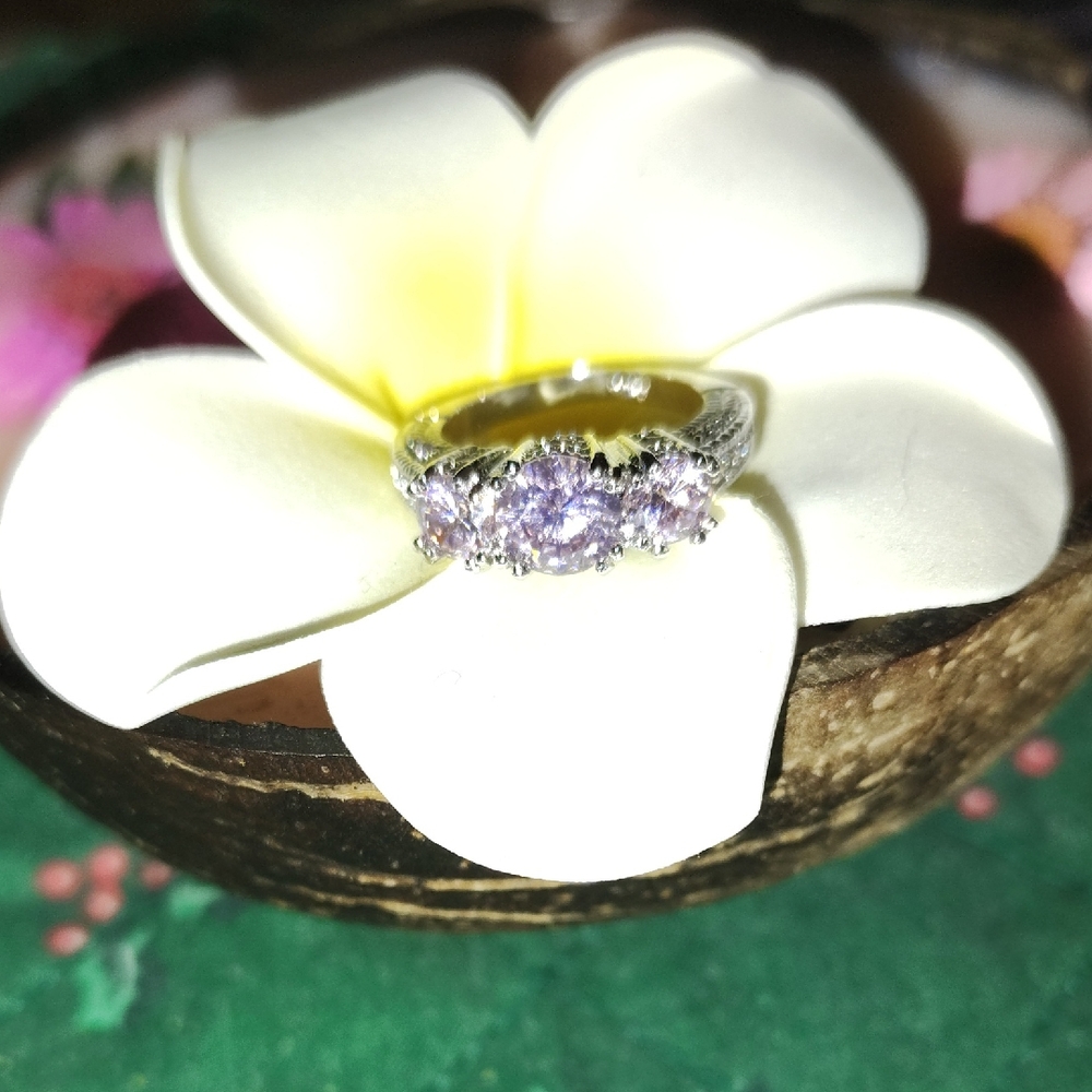 Sterling Silver Pink Sapphire Ring